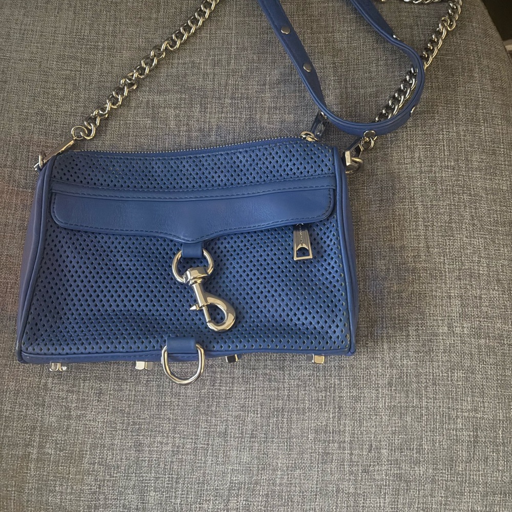 Rebecca Minkoff Navy Perforated Crossbody Bag